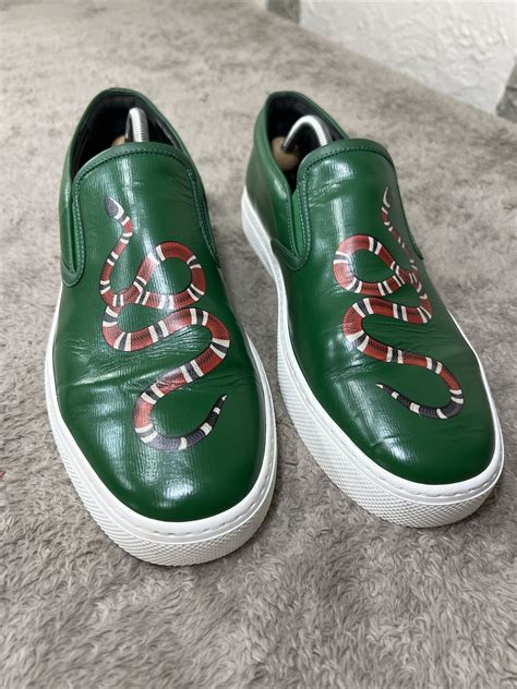 gucci dublin slip on green|Gucci Men's Dublin Sneakers .